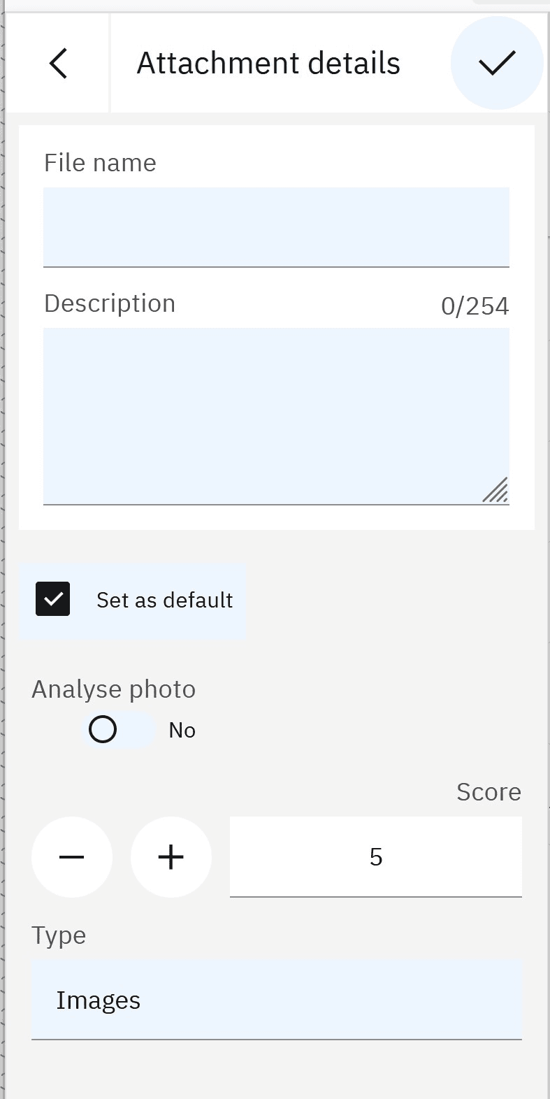 Adding an attachment with custom options