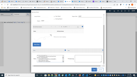 IBM Maximo Autoscripting Guide – Testing a script
